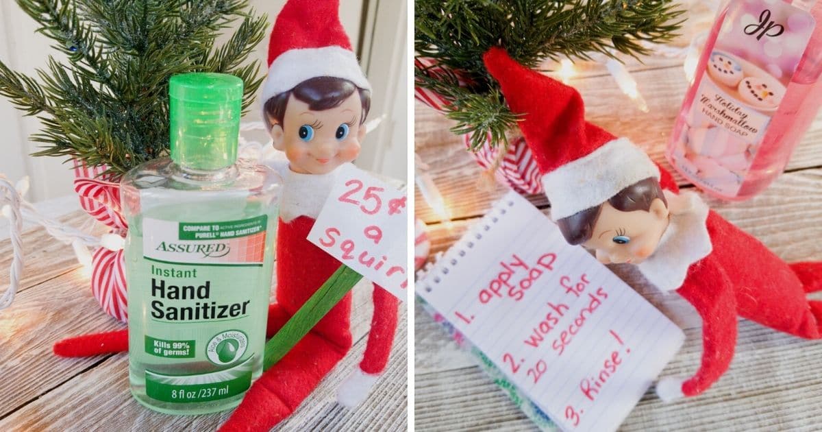 Elf on the Shelf Teaches Kids About Sanitizing Hands - Craft Create Cook
