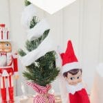 Elf on the shelf with toilte paper tree