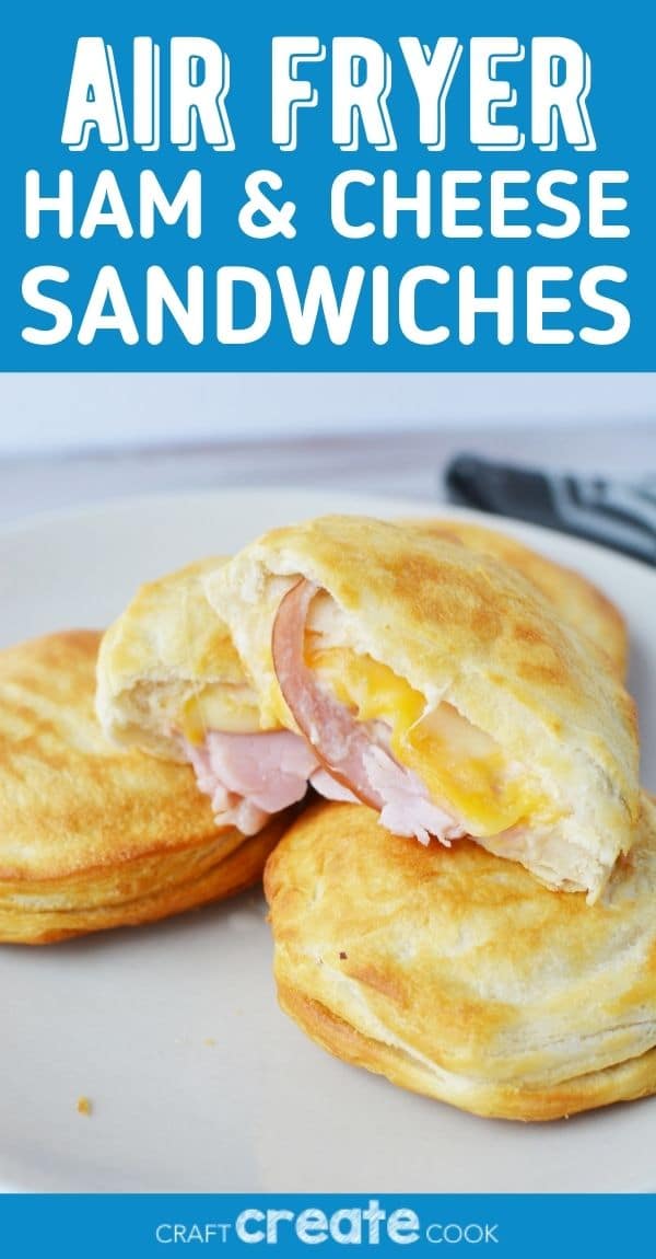 Air Fryer Ham and Cheese Biscuit Sandwiches Craft Create Cook