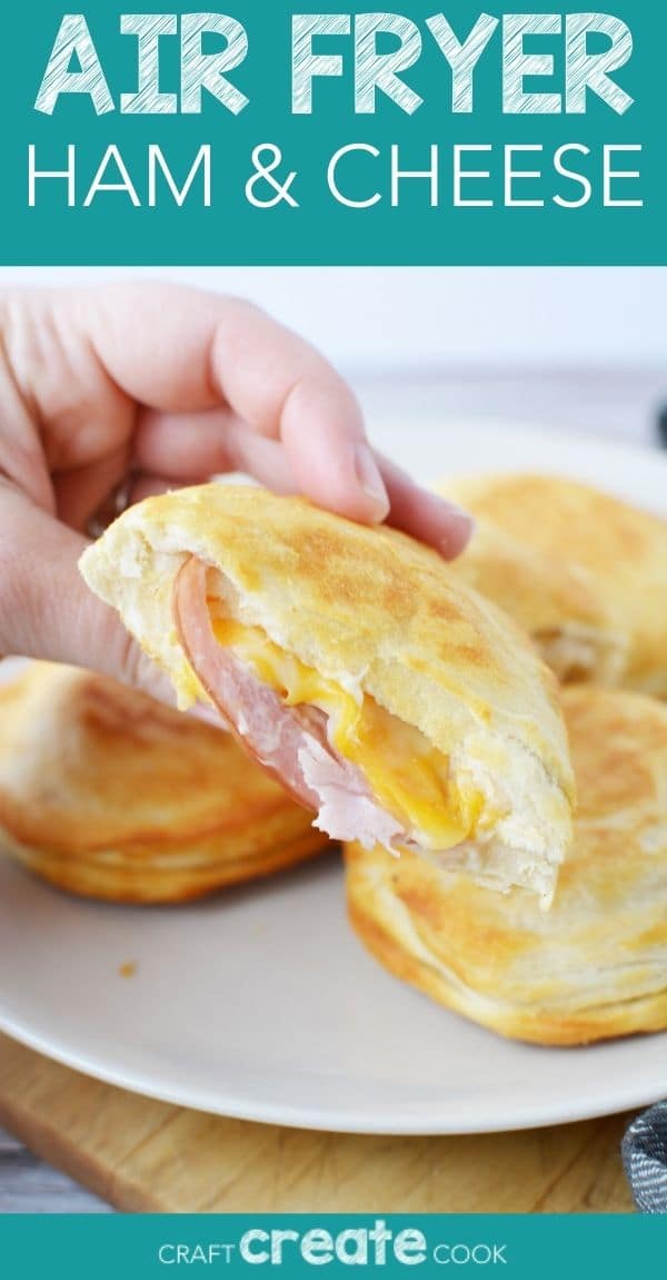 Air Fryer Ham and Cheese Biscuit Sandwiches Craft Create Cook